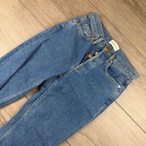 Cotton Citizen Women Jeans High Rise Side Slit Straight Leg Blue Size 24